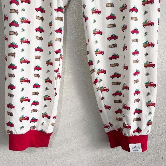 NWT Hallmark Christmas Holiday jogger pants pjs pajamas Sled tree truck XXL - Picture 4 of 11